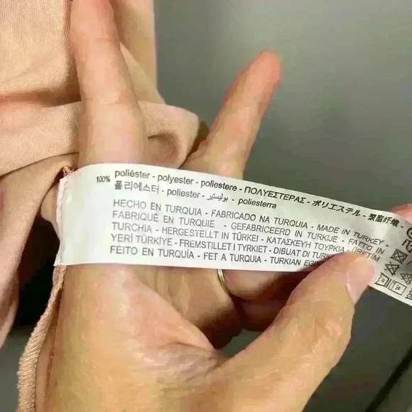 ZARA Peach Nude Feather Flapper Tank Top Silky Relaxed Boxy Fancy Women Medium - Picture 6 of 9